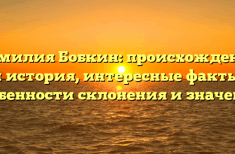 Фамилия Бобкин: происхождение и история, интересные факты, особенности склонения и значение
