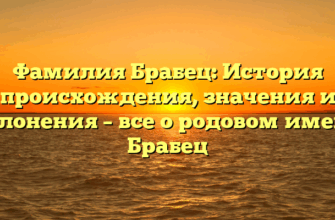 Фамилия Брабец: История происхождения, значения и склонения – все о родовом имени Брабец Фамилия Брабец: История происхождения, значения и склонения – все о родовом имени Брабец