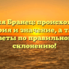 Фамилия Бранец: происхождение, история и значение, а также советы по правильному склонению!