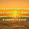 Фамилия Брило: происхождение, история и значение фамилии, а также правильное склонение – все в одной статье!