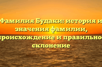 Фамилия Будаки: история и значения фамилии, происхождение и правильное склонение