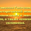 Фамилия Галачиева: исторический обзор происхождения и значения фамилии, а также особенности её склонения.