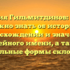 Фамилия Гильмитдинов: все, что нужно знать об истории, происхождении и значении семейного имени, а также правильные формы склонения
