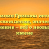 Фамилия Гришок: история происхождения, значения и склонение — всё о необычном имене