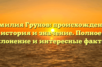 Фамилия Грунов: происхождение, история и значение. Полное склонение и интересные факты.