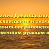Фамилия Давалка: история происхождения и значения, правильное склонение в современном русском языке