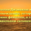 Фамилия Джавахия: все о происхождении, истории и значении фамилии, а также правильном склонении
