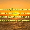 Фамилия Джавахия: все о происхождении, истории и значении фамилии, а также правильном склонении