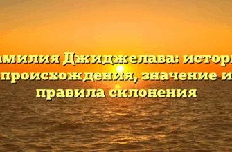 Фамилия Джиджелава: история происхождения, значение и правила склонения Фамилия Джиджелава: история происхождения, значение и правила склонения