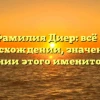Фамилия Диер: всё о происхождении, значении и склонении этого именитого рода