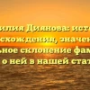 Фамилия Диянова: история происхождения, значения и правильное склонение фамилии — все о ней в нашей статье!