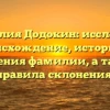 Фамилия Додокин: исследуем происхождение, историю и значения фамилии, а также правила склонения!