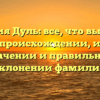 Фамилия Дуль: все, что вы хотели знать о происхождении, истории, значении и правильном склонении фамилии