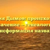 Фамилия Дымов: происхождение и значение — генеалогия и трансформация названия