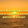Фамилия Кабаньеро: история, значения и правила склонения в русском языке