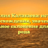 Фамилия Калабаева: история происхождения, значение и правильное склонение для вашего рода