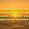 Фамилия Калюжина: исследуем происхождение, историю и значение, а также узнаем правильное склонение