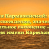 Фамилия Кармазинский: история происхождения, значение и правильное склонение — все о родовом имени Кармазинский