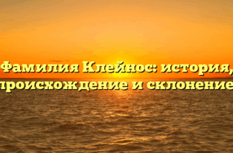 Фамилия Клейнос: история, происхождение и склонение. Фамилия Клейнос: история, происхождение и склонение.