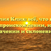 Фамилия Клих: всё, что нужно знать о происхождении, истории, значении и склонении!