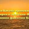 Фамилия Когель: происхождение, история и значение. Всё о склонении фамилии Когель