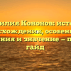 Фамилия Кононов: история происхождения, особенности склонения и значение — полный гайд