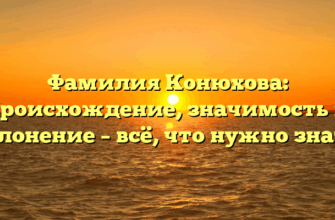 Фамилия Конюхова: происхождение, значимость и склонение – всё, что нужно знать! Фамилия Конюхова: происхождение, значимость и склонение – всё, что нужно знать!