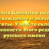 Фамилия Косихина: история, происхождение и значение в одной статье. Узнайте склонение и особенности этого редкого русского имени