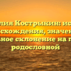 Фамилия Кострыкин: история происхождения, значение и правильное склонение на примере родословной