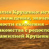 Фамилия Круценко: история происхождения, значения и особенности склонения — статья для знакомства с родословной и фамилией Круценко.