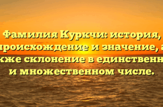 Фамилия Куркчи: история, происхождение и значение, а также склонение в единственном и множественном числе. Фамилия Куркчи: история, происхождение и значение, а также склонение в единственном и множественном числе.