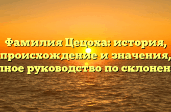 Фамилия Цецоха: история, происхождение и значения, полное руководство по склонению
