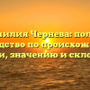 Фамилия Чернева: полное руководство по происхождению, истории, значению и склонению!