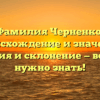Фамилия Черненко: происхождение и значение, история и склонение — всё, что нужно знать!