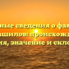 Архивные сведения о фамилии Матрашилов: происхождение, история, значение и склонение