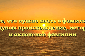 Все, что нужно знать о фамилии Седунов: происхождение, история и склонение фамилии