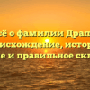 Всё о фамилии Драпп: происхождение, история, значение и правильное склонение.