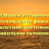 Изучаем историю и происхождение фамилии Подклетнов: значимость и правильное склонение