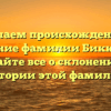 Изучаем происхождение и значение фамилии Биккинин: узнайте все о склонении и истории этой фамилии