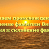 Изучаем происхождение и значение фамилии Викис: история и склонение фамилии