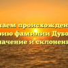 Изучаем происхождение и историю фамилии Дубограй: значение и склонение