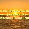 Изучаем происхождение и историю фамилии Дубограй: значение и склонение