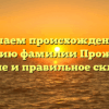 Изучаем происхождение и историю фамилии Прожогин: значение и правильное склонение