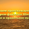 Изучаем происхождение и историю фамилии Шишиц: значение и правильное склонение