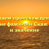 Изучаем происхождение и склонение фамилии Ская: история и значение