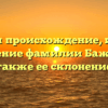 Изучаем происхождение, историю и значение фамилии Бажинов, а также ее склонение
