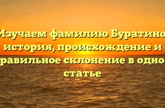 Изучаем фамилию Буратино: история, происхождение и правильное склонение в одной статье