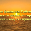 Изучаем фамилию Гайсинский: происхождение, история и склонение — все, что нужно знать