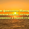 Изучаем фамилию Мандрикова: происхождение, история и склонение в одной статье
