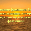 Исследование фамилии Бакулина: происхождение, история и значение, а также все о склонении фамилии